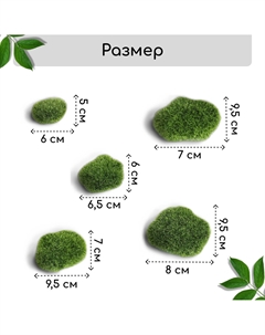 Мох искусственный, для декора Greengo