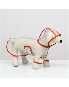 Дождевик для собак, размер m (дс 26, ог 38-41, ош 40 см), красный Nobrand