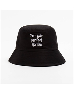 Панама : beachwear с надписями, черная, размер 56--58 Minaku