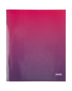 Тетрадь общая Градиент А5 48 листов в клетку на скрепке (обложка разноцветная, градиент, УФ-лак) Attache