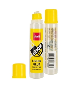Клей канцелярский жидкий 50 мл прозрачный пластиковый аппликатор Deli
