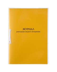 Журнал регистрации вводного инструктажа (32 листа, скрепка, обложка картон, офсет) Комус