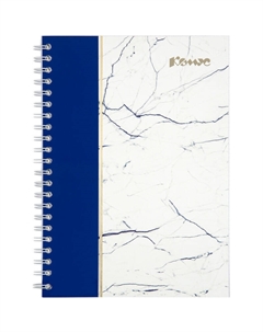 Бизнес-тетрадь А4 120 листов синяя в клетку на спирали Комус