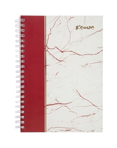 Бизнес-тетрадь А4 120 листов красная в клетку на спирали Комус