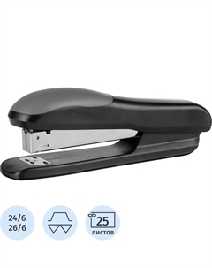 Степлер Photon до 25 листов черный (скобы № 24/6, 26/6) Attache