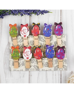 Прищепки декоративные с веревкой для подвеса Nobrand