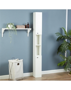 Шкаф - пенал напольный узкий для ванной комнаты Клик мебель