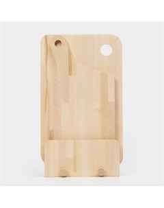 Набор деревянных разделочных досок на подставке, 2 шт: 35×22 см, 35×18 см, массив березы Доляна