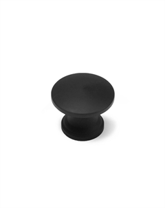 Ручка-кнопка rk148, d=24 мм, цвет черный, 8 шт. Cappio