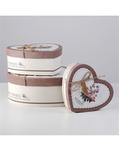 Набор подарочных коробок сердце 3 в 1 Upak land