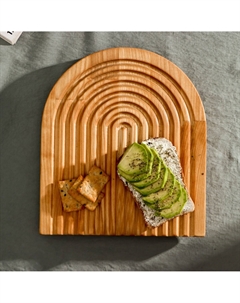 Доска для подачи и сервировки, 25×22×1.8 см, дерево береза Adelica