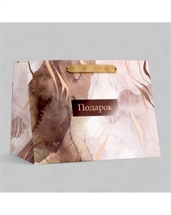 Пакет подарочный ламинированный с широким дном Upak land