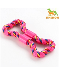 Игрушка витая из резины и каната Пижон