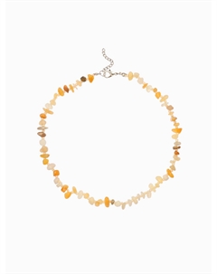 Ожерелье из камня, 45 см, янтарное Nobrand