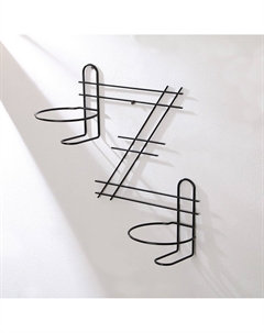 Подвес для кашпо, настенный, на 2 горшка, d=16 см, черный Nobrand