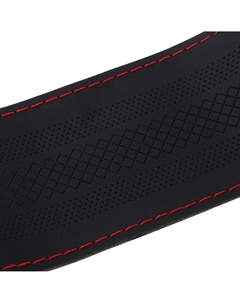 Оплетка на руль, 38 см, искусственная кожа, узор, красная нить Torso