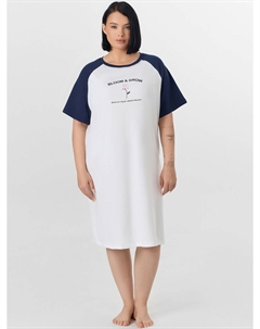 Сорочка ночная женская белая с надписью Mark formelle