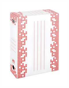 Короб архивный гофрокартон с вырубкой 251x102x355 мм белый до 1000 листов Attache selection