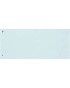 Разделитель листов картонный 100 листов по цветам голубой (105x240 мм) Комус