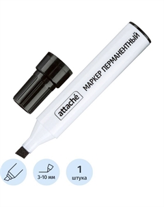 Маркер перманентный черный (толщина линии 3-10 мм) скошенный наконечник Attache