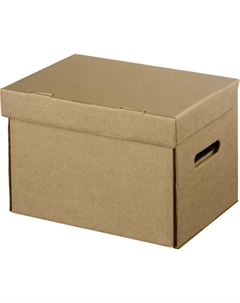 Короб архивный Т23 Делопроизводство 345х240х245 мм из гофрокартона Attache