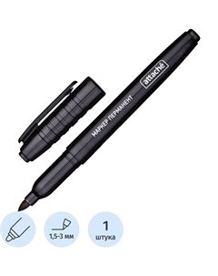 Маркер перманентный черный (толщина линии 1,5-3 мм) круглый наконечник Attache