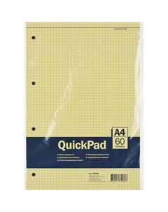 Сменный блок А4 60 листов в клетку желтый Attache selection
