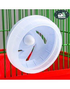 Колесо для грызунов, 11 см, тихое, с металлическим стержнем, пластик, синее Пижон