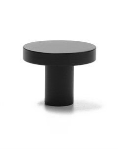 Ручка-кнопка, d=25 мм, h=20 мм, латунь, цвет черный Cappio