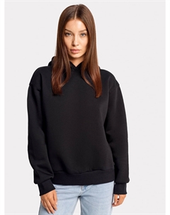 Теплое худи женское черное с капюшоном Mark formelle