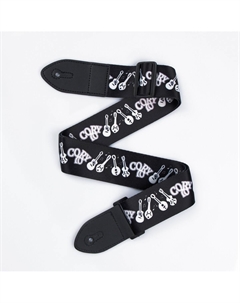 Ремень для гитары, черный, инструменты, длина 60-117 см, ширина 5 см Music life