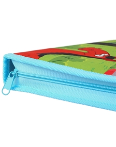 Папка для труда а4 с пеналом, на молнии, текстиль Синий трактор