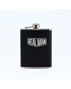 Подарочный набор real man, фляжка 240 мл, стопки 30 мл × 2 шт., воронка Сима-ленд