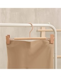 Вешалка для брюк и юбок laconique, 28×11.5×2.8 см, с зажимами, розовые Ladо?m