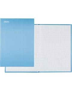 Книга учета 96 листов А4 в клетку на сшивке блок офсет Bright Сolours (обложка - картон, цвет голубой) Attache