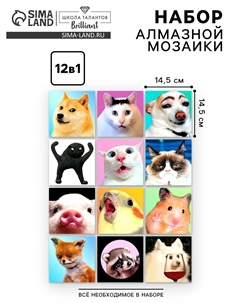 Алмазная мозаика 12 в 1 Школа талантов