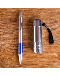 Набор подарочный 2 в 1, ручка, фонарик Take it easy