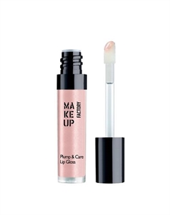 Блеск-уход для губ придающий объем Plump & Care Lip Gloss Make up factory