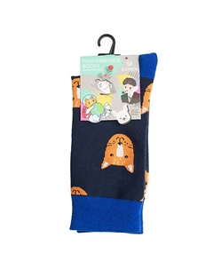 Носки унисекс PM387 чёрный/синий Oemen