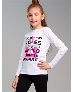 Фуфайка трикотажная для девочек (футболка с длинными рукавами) Playtoday tween