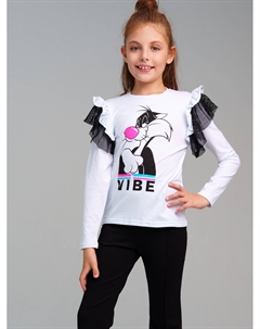 Фуфайка трикотажная для девочек (футболка с длинными рукавами) Playtoday tween