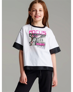 Фуфайка трикотажная для девочек (футболка) Playtoday tween