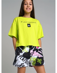 Фуфайка трикотажная для девочек (футболка) Playtoday tween