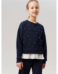 Джемпер из футера для девочки School by playtoday