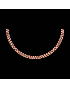 Колье из золота с бриллиантами и рубинами Sokolov