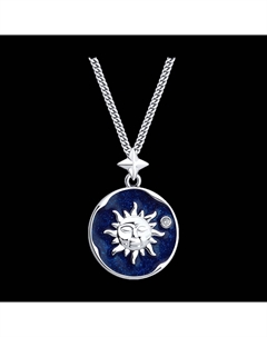 Колье из серебра с фианитом и эмалью Sokolov