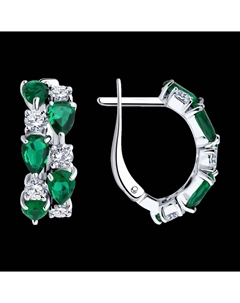 Серьги из серебра с фианитами Sokolov