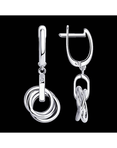 Серьги из серебра с бриллиантами Sokolov