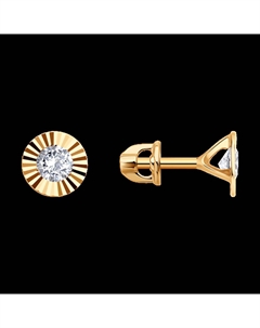 Серьги из золота с фианитами Sokolov