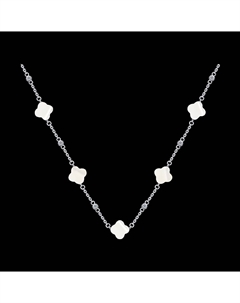 Колье из серебра с перламутром и фианитами Sokolov